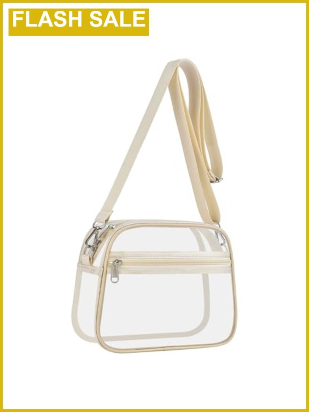 Clear PVC Messenger Bag Stadium Approved Crossbody Purse